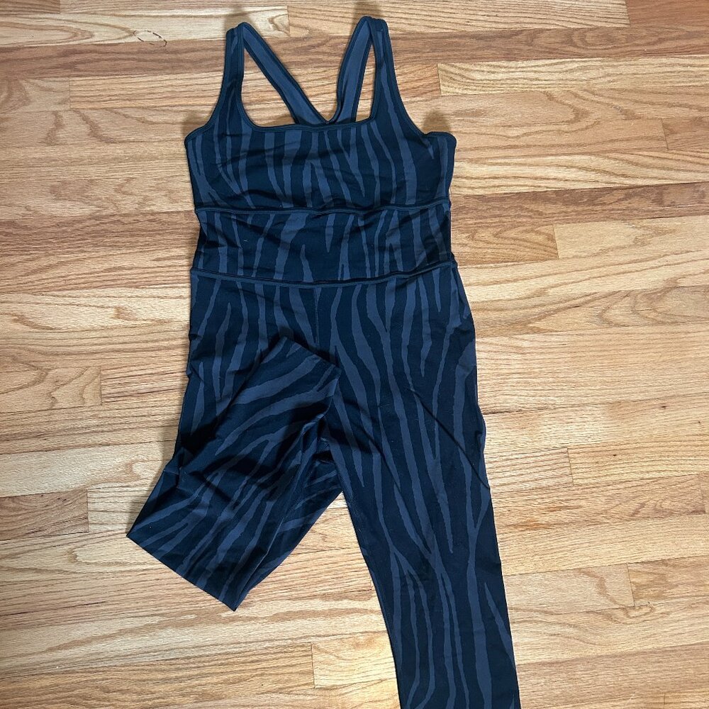 DVF x Target Racerback Tonal Zebra Workout Catsuit – Size L (never worn)